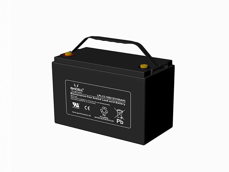 Batteri 105Ah/12V/330x173x212 <br />Stationær - AGM - Longlife