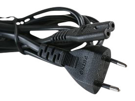 Kabel AC, 2 pins m/EU connector <br />Tilbehør