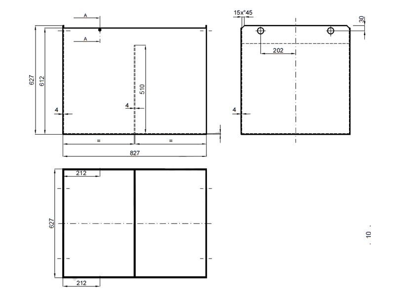 Metalkasse 48V/827x627x627 <br />Drift - kasser