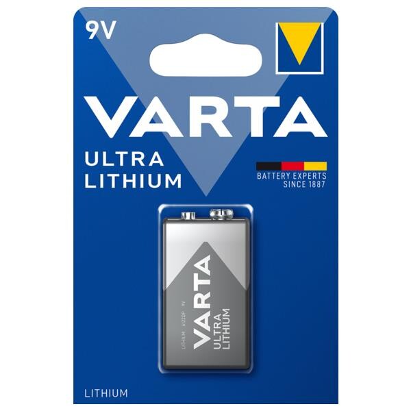 Batteri 1,2Ah/9V - Block  <br />Elektronik - Lithium