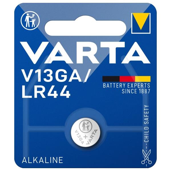 Batteri 0,138Ah/1,5V - LR44  <br />Elektronik - Knapceller