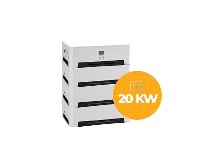 Solarkit 400Ah/48V - 20kW-Li-Horizontal  <br />Stationær - Solarkit