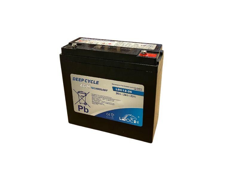 Batteri 26Ah/12V/181x76,5x171 <br />Drift - AGM - Deep Cycle