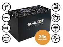 Batteri 150Ah/24V <br />Drift - KOMPLET BATTERI - MED KASSE-FM