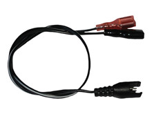 Kabel, sekundærledning fra snap-lock til spadestik 6,3mm <br />Tilbehør