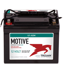 Batteri 34Ah/12V/195x130x160 <br />Drift - AGM - Deep Cycle