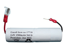 Batteri 1,5Ah/2,4V <br />Stationær - Ni-Cd - Kompatibel