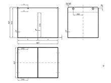 Metalkasse 48V/827x627x627 <br />Drift - kasser