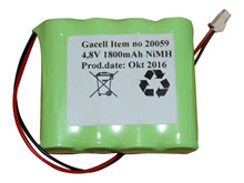 Battery 2,2Ah/4,8V <br />Electronics - Ni-Mh