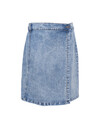 BLACK COLOUR NEDERDEL, RUSSEL SHORT WRAP LT. DENIM