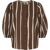 MARTA BLUSE, 58130M BROWN STRIPE