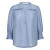 CO' COUTURE BLUSE, CHARLIE FRILL PALE BLUE