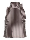 NEO NOIR TOP, VEDA STRIPE DARK BROWN