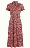 KING LOUIE KJOLE, OLIVE MIDI PEREIRA CHILI RED