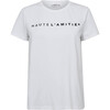 HAUTE L'AMITIE T-SHIRT, RUB LOGO WHITE