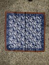 BY LUND TØRKLÆDE, SILKE BRUN/NAVY