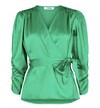 CO COUTURE BLUSE, MIRA WRAP GREEN