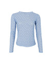 BLACK COLOUR MESH BLUSE, ANNIE LT. BLUE DOT