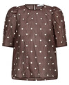 CO' COUTURE BLUSE, DITA DARK BROWN