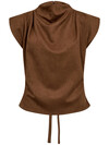 CO´COUTURE TOP, BOBBIE PLEAT SUNTAN