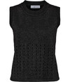 HAUTE L'AMITIÉ TOP, HOLE KNIT BLACK
