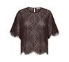 CO' COUTURE BLUSE, LETI LACE DARK BROWN
