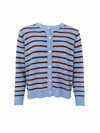 BLACK COLOUR CARDIGAN, DELL BLUE STRIPED