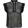 HAUTE L' AMITIE TOP, NET FRILL POLO