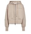 HAUTE L' AMITIE SWEATSHIRT, MAXI SPLIT ZIP BEIGE