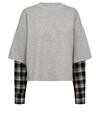 HAUTE L´ AMITIÉ SWEATSHIRT, SWEAT MIX GREY MELANGE