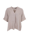 BLACK COLOUR BLUSE, MELINA SS LINEN