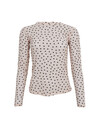 BLACK COLOUR MESH BLUSE, NUDE HEART