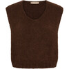 MARTA STRIK VEST, 5114 CHOCOLATE