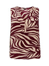 BLACK COLOUR TOP, LUNA V-NECK BERRY ZEBRA