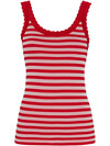 TIM & SIMONSEN RIB TOP, ISA STRIPE RIB RØD