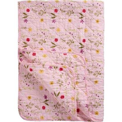 IB LAURSEN VATTÆPPE, 07927-00 QUILT ROSA M/BLOMST