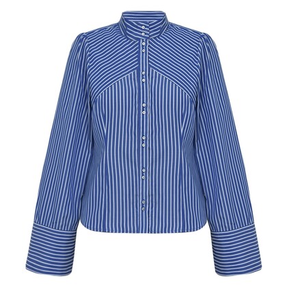GOSSIA SKJORTE, MICALLA BLUE WHITE STRIPES