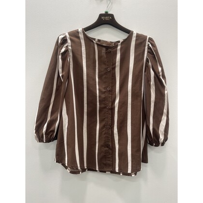 MARTA BLUSE, 58130M BROWN STRIPE