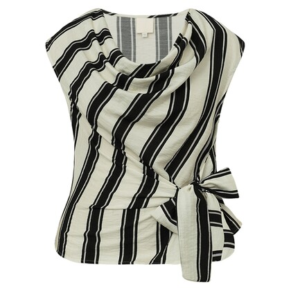 GOSSIA BLUSE, SAGARA SAND BLACK STRIPES