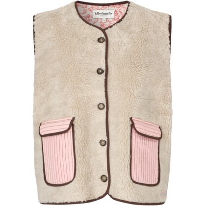 LOLLYS LAUNDRY VEST, JACE LOVE BEIGE