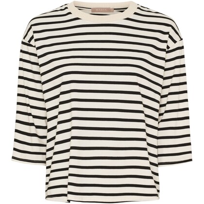 MARTA T-SHIRT, 58351 BEIGE/BLACK