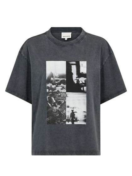 GOSSIA T-SHIRT, MAGGIE BLACK WASHED