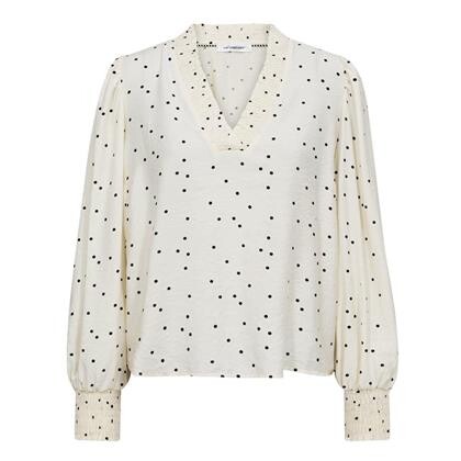 CO' COUTURE BLUSE, DIEM DOT OFFWHITE/BLACK