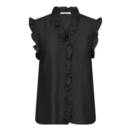 CO' COUTURE TOP, TASSY FRILL BLACK