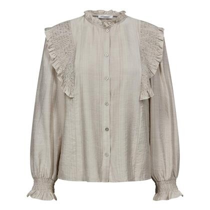 CO' COUTURE SKJORTE, ANGUS SMOCK FRILL BONE