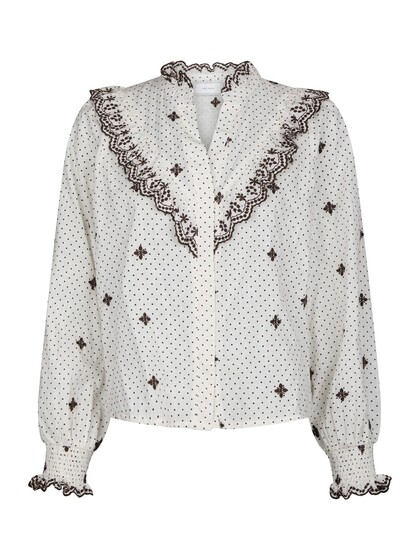 NEO NOIR BLUSE, DEGAS DOT OFF WHITE