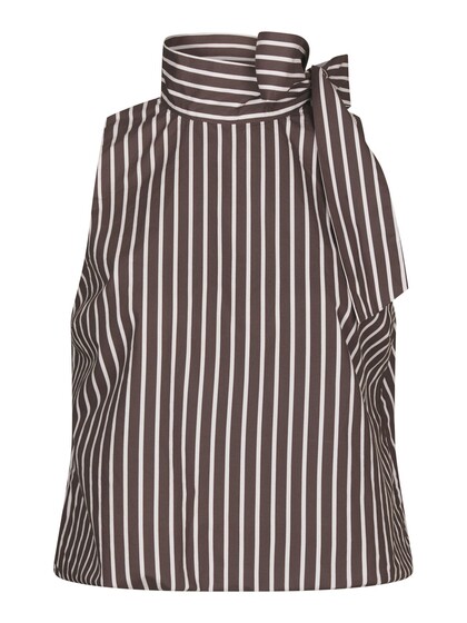 NEO NOIR TOP, VEDA STRIPE DARK BROWN