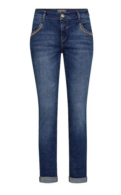 MOS MOSH JEANS, NAOMI RICAMO MID BLUE