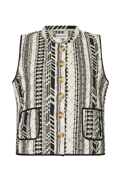 LOLLYS LAUNDRY VEST, CAIRO CREME