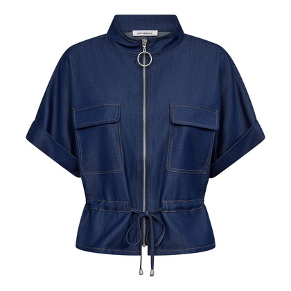 CO'COUTURE VEST, TERRY NAVY